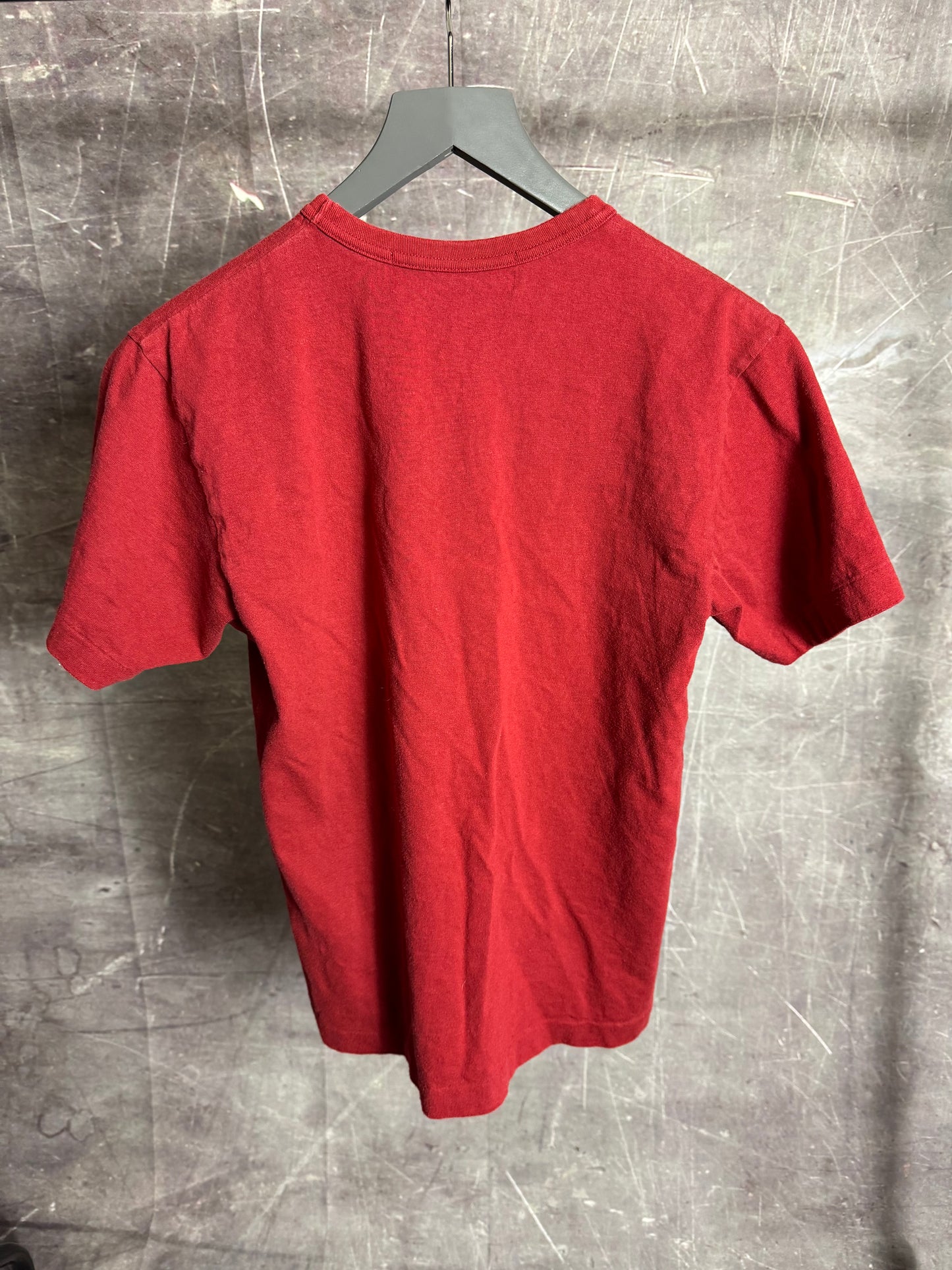 CDG Heart Stitched T-Shirt Red Small