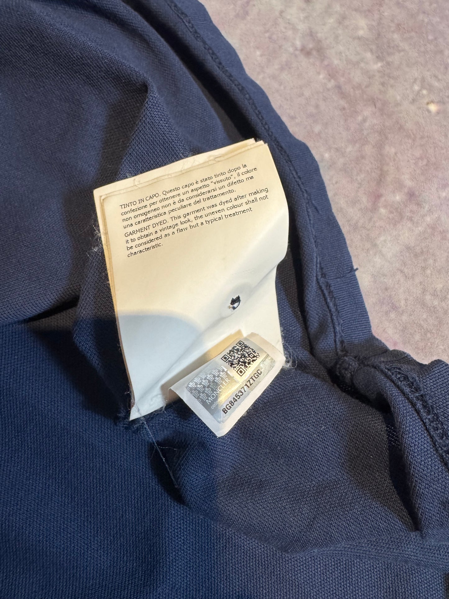 Moncler Polo Shirt Navy Blue Large