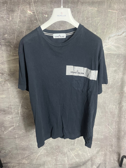 Stone Island Print T-Shirt Navy Small
