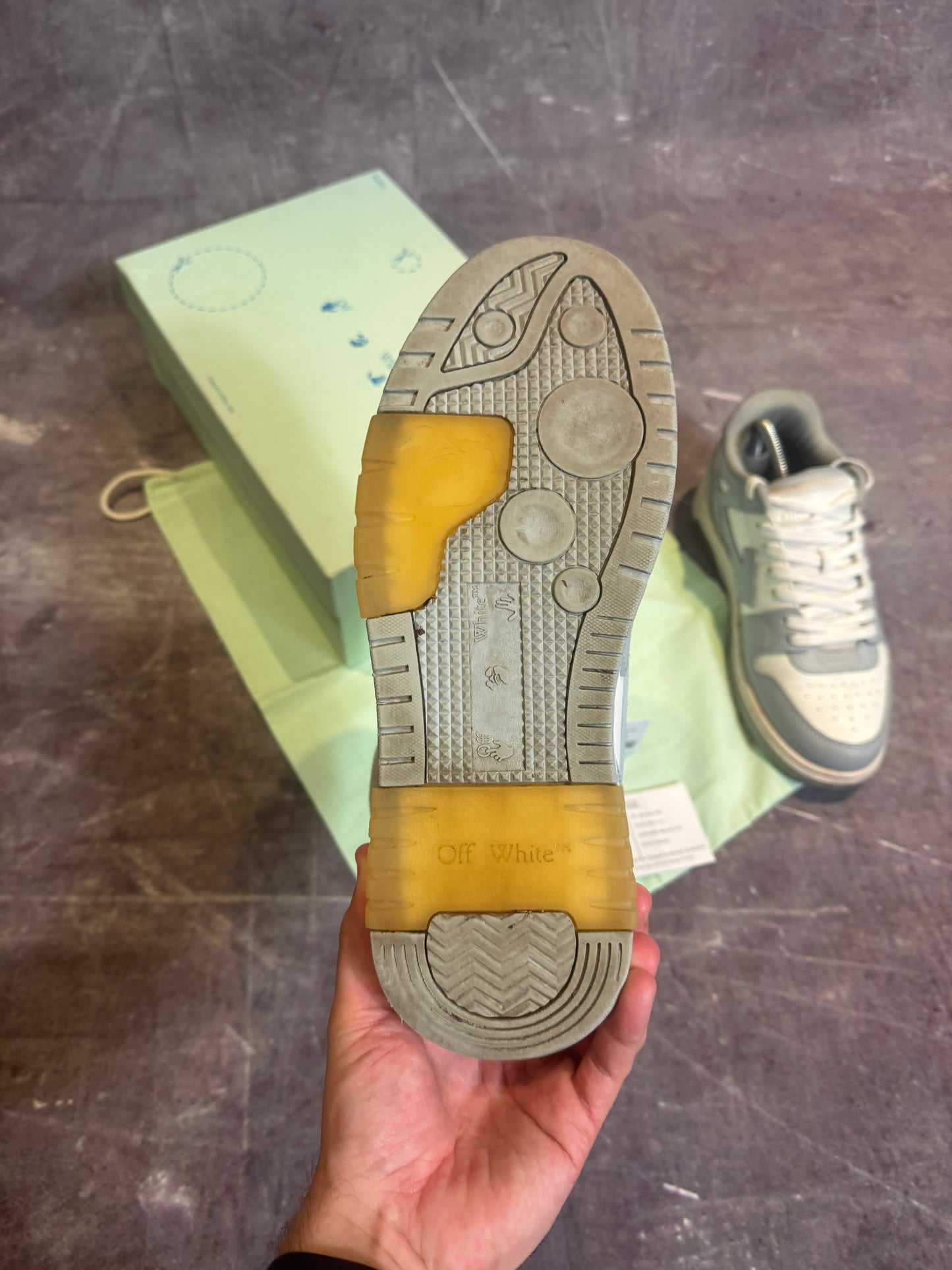 Off White Out of Office Grey UK 7