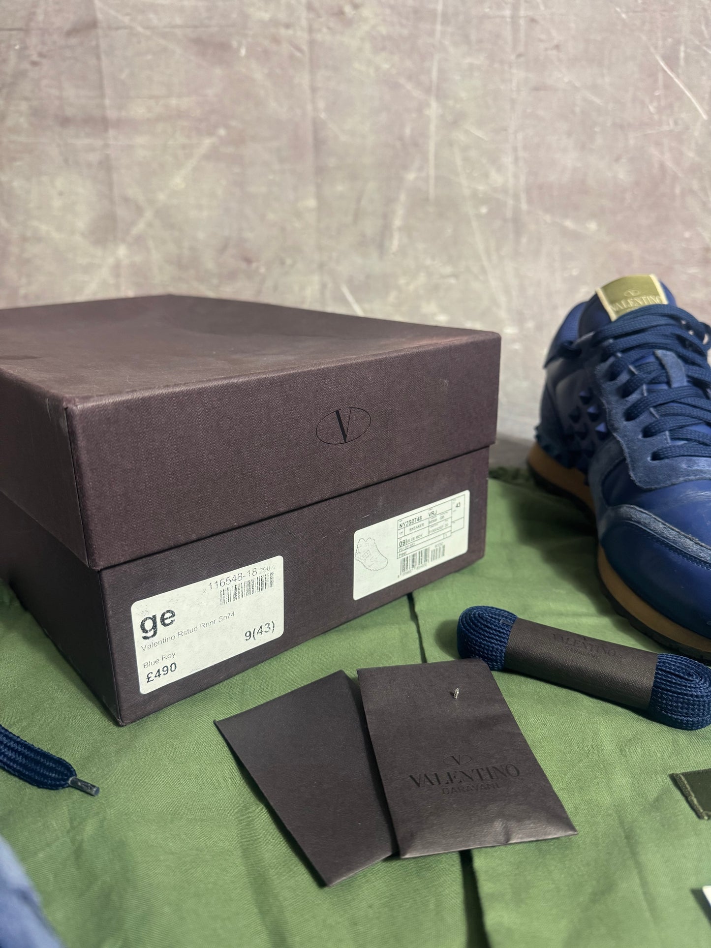 Valentino Garavani Rockrunner Trainers Blue UK 9