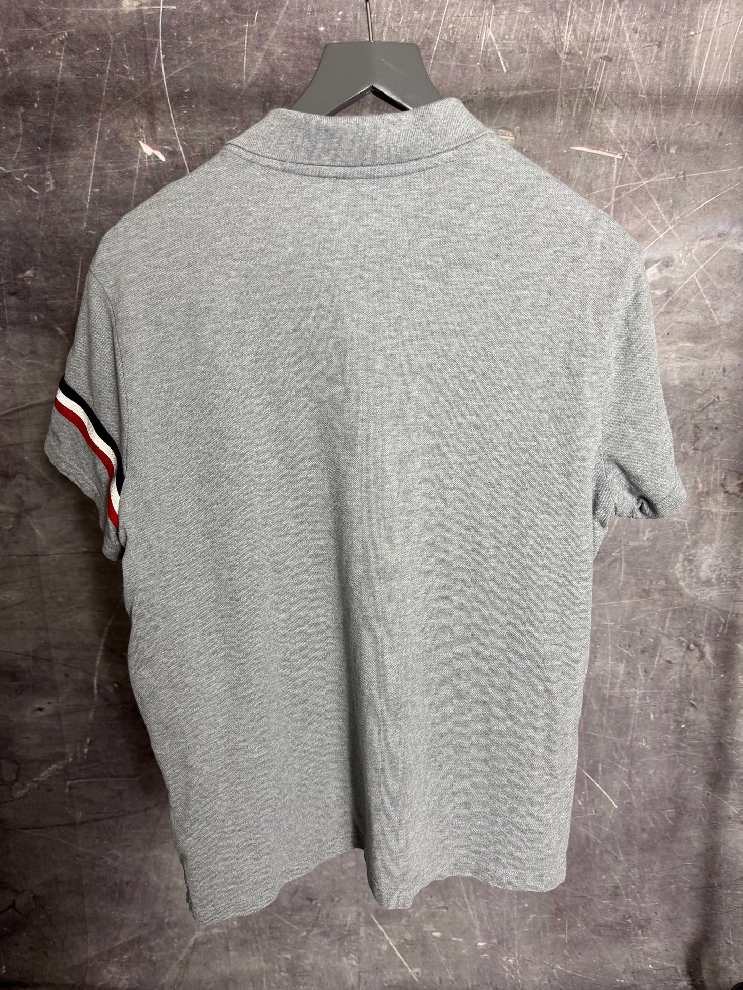 Moncler Polo Shirt Grey Reflective Small
