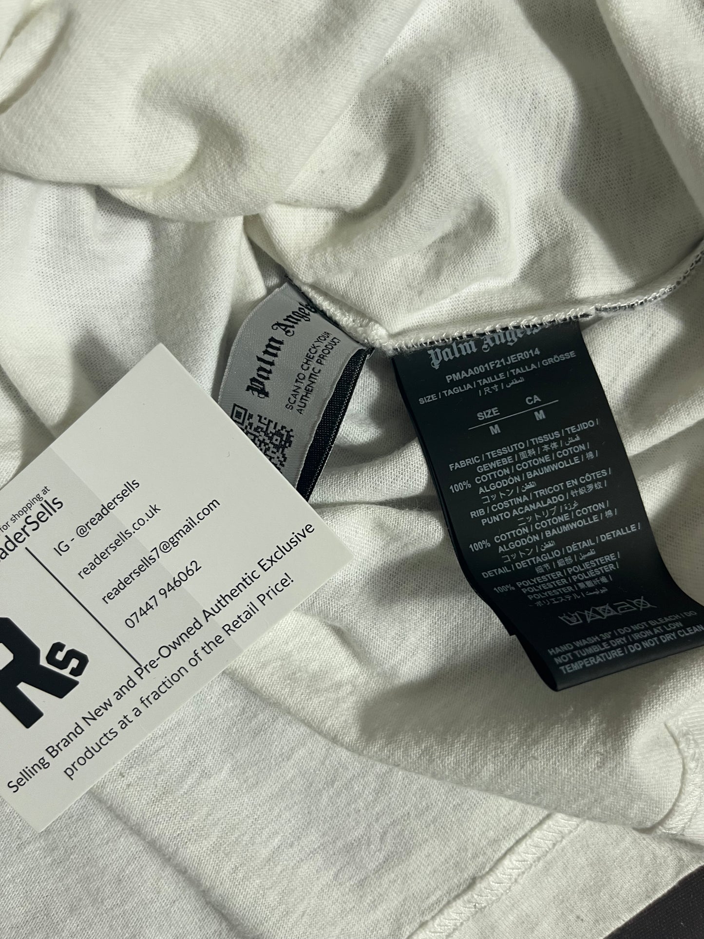 Palm Angels Star Print T-Shirt White Small