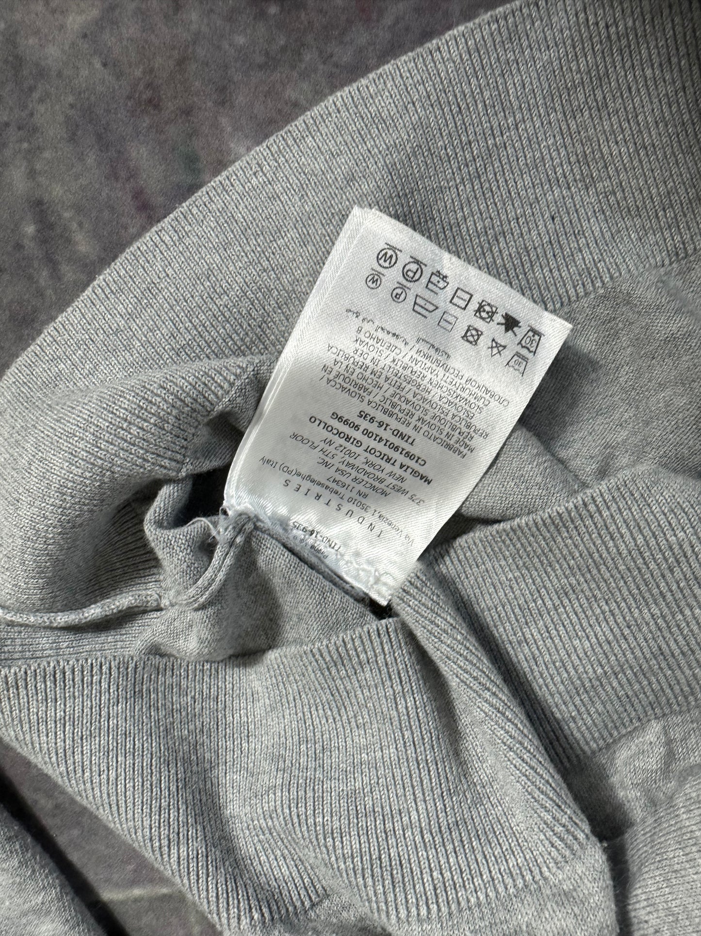 Moncler Tricot Crewneck Jumper Grey Extra Small