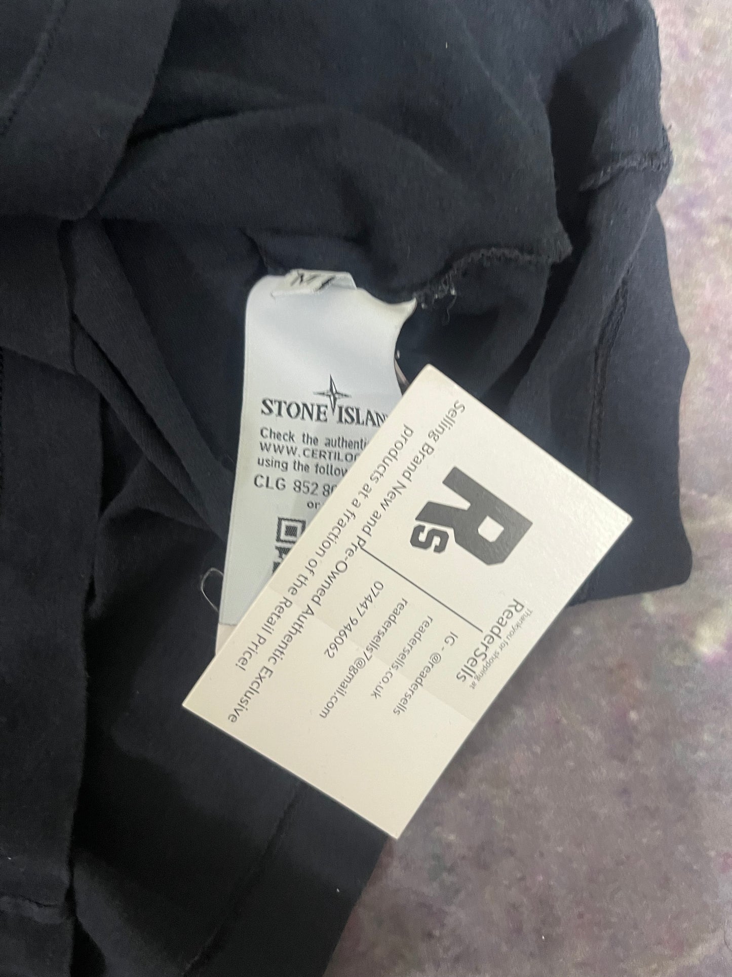 Stone Island Print T-Shirt Navy Small