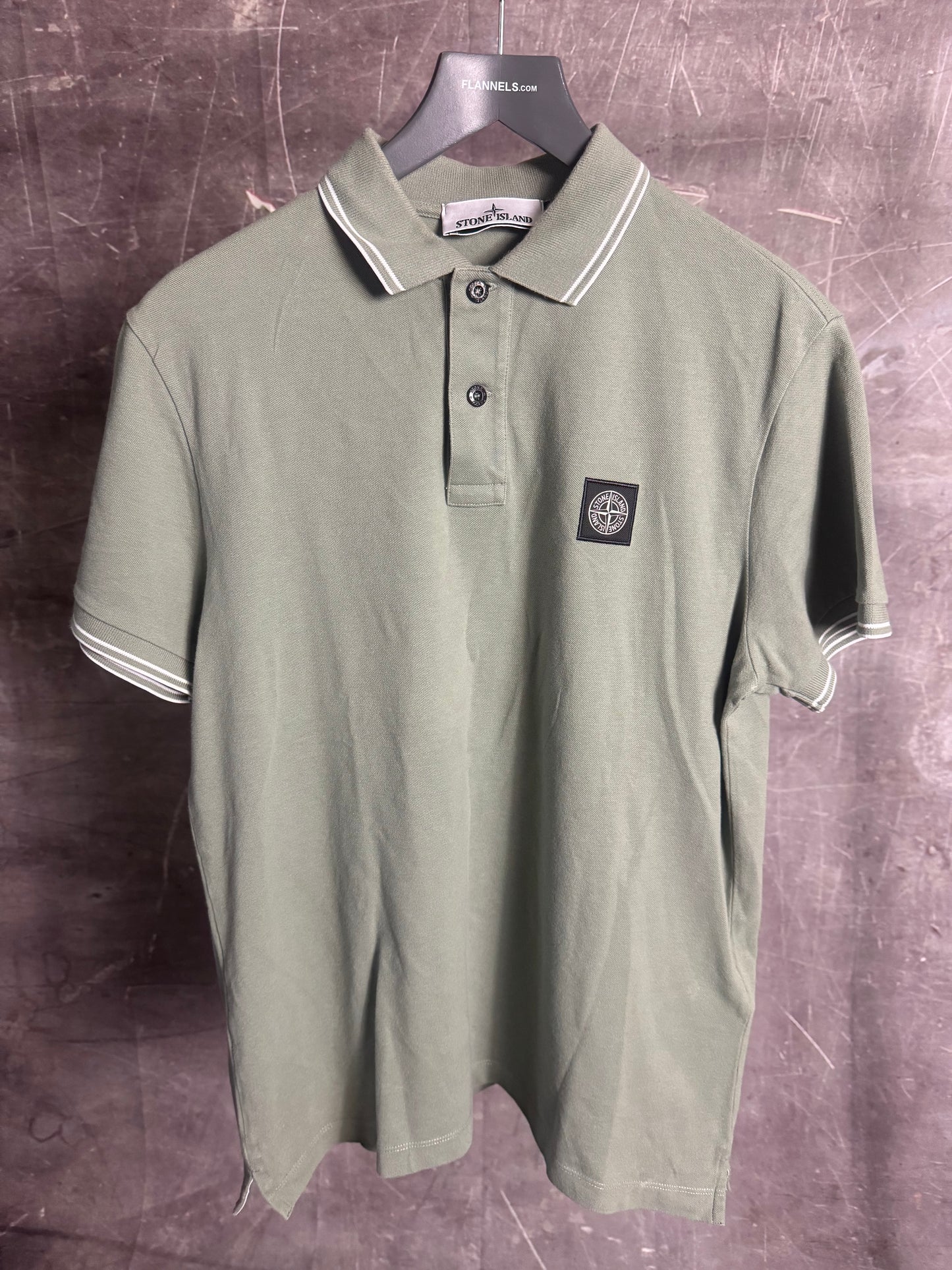 Stone Island Polo Shirt Khaki Large