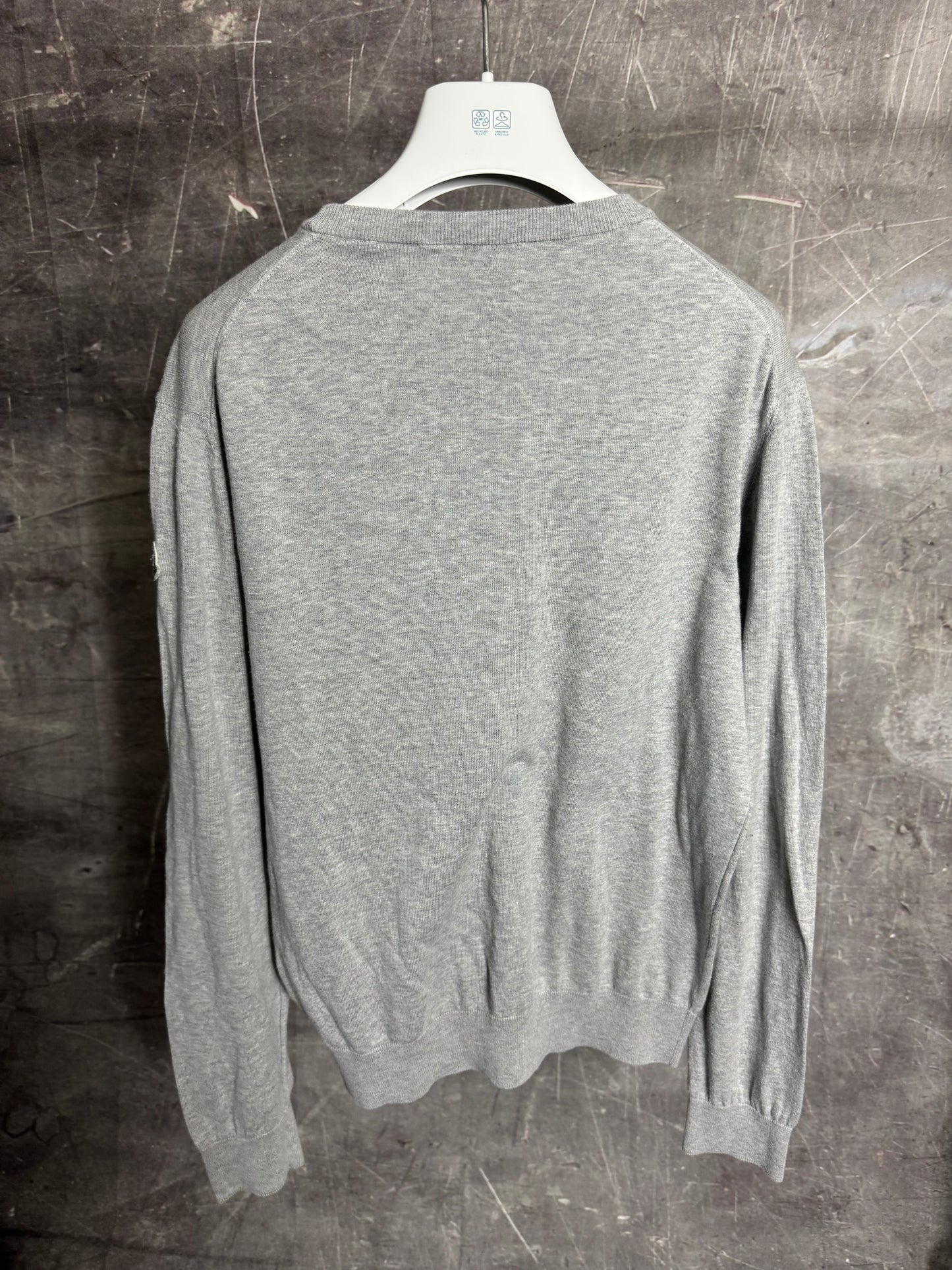 Moncler Tricot Crewneck Jumper Grey Extra Small