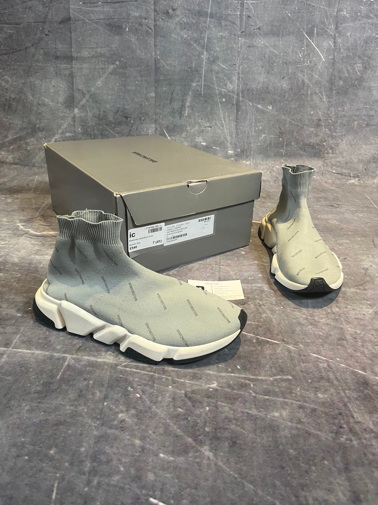 Balenciaga Speed Trainer Grey Reflective UK 8