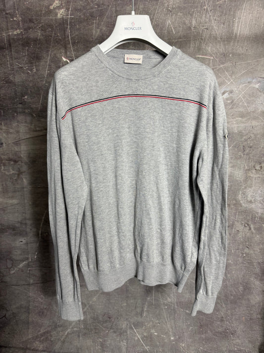 Moncler Tricot Crewneck Jumper Grey Extra Small