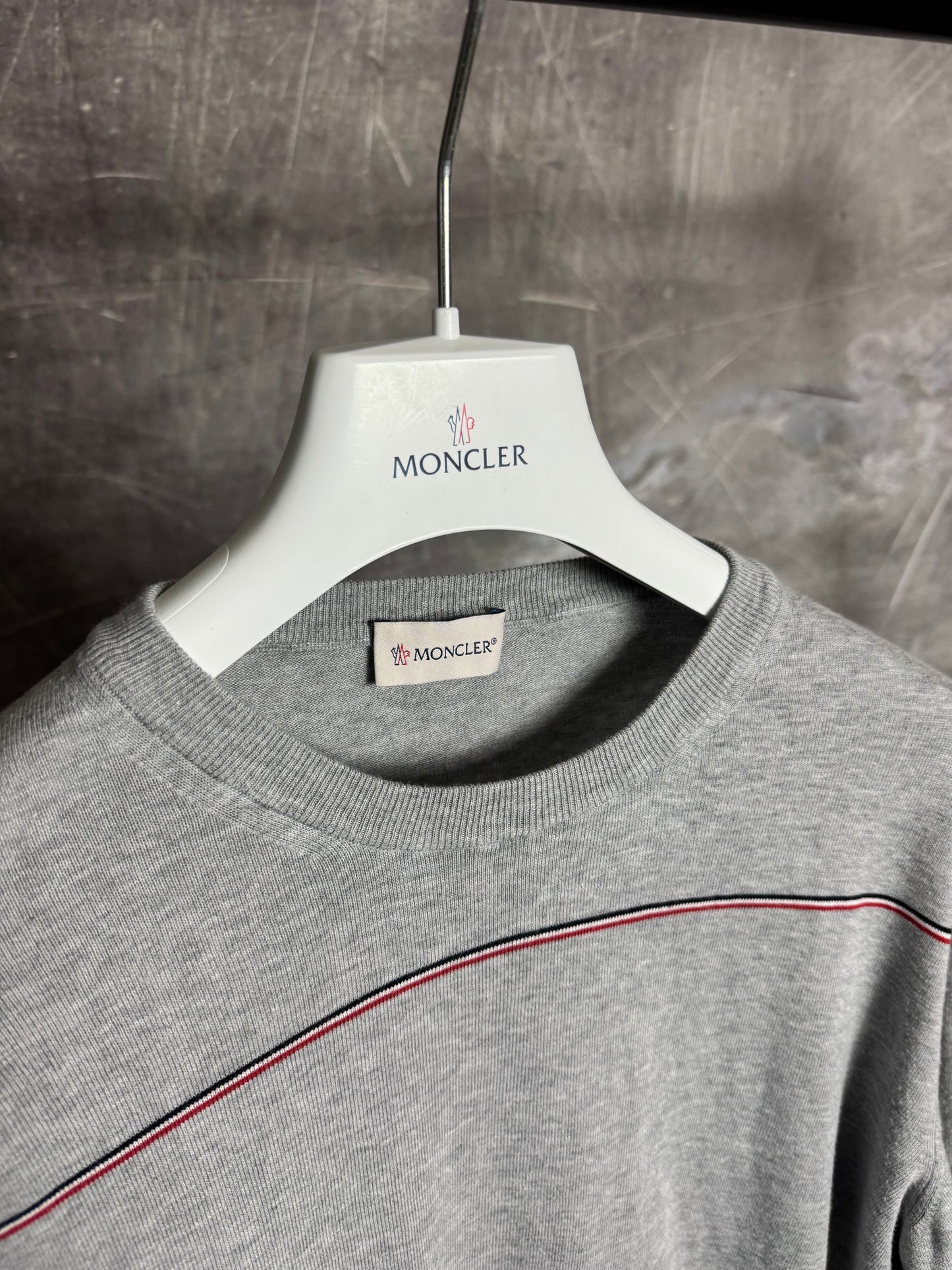 Moncler Tricot Crewneck Jumper Grey Extra Small