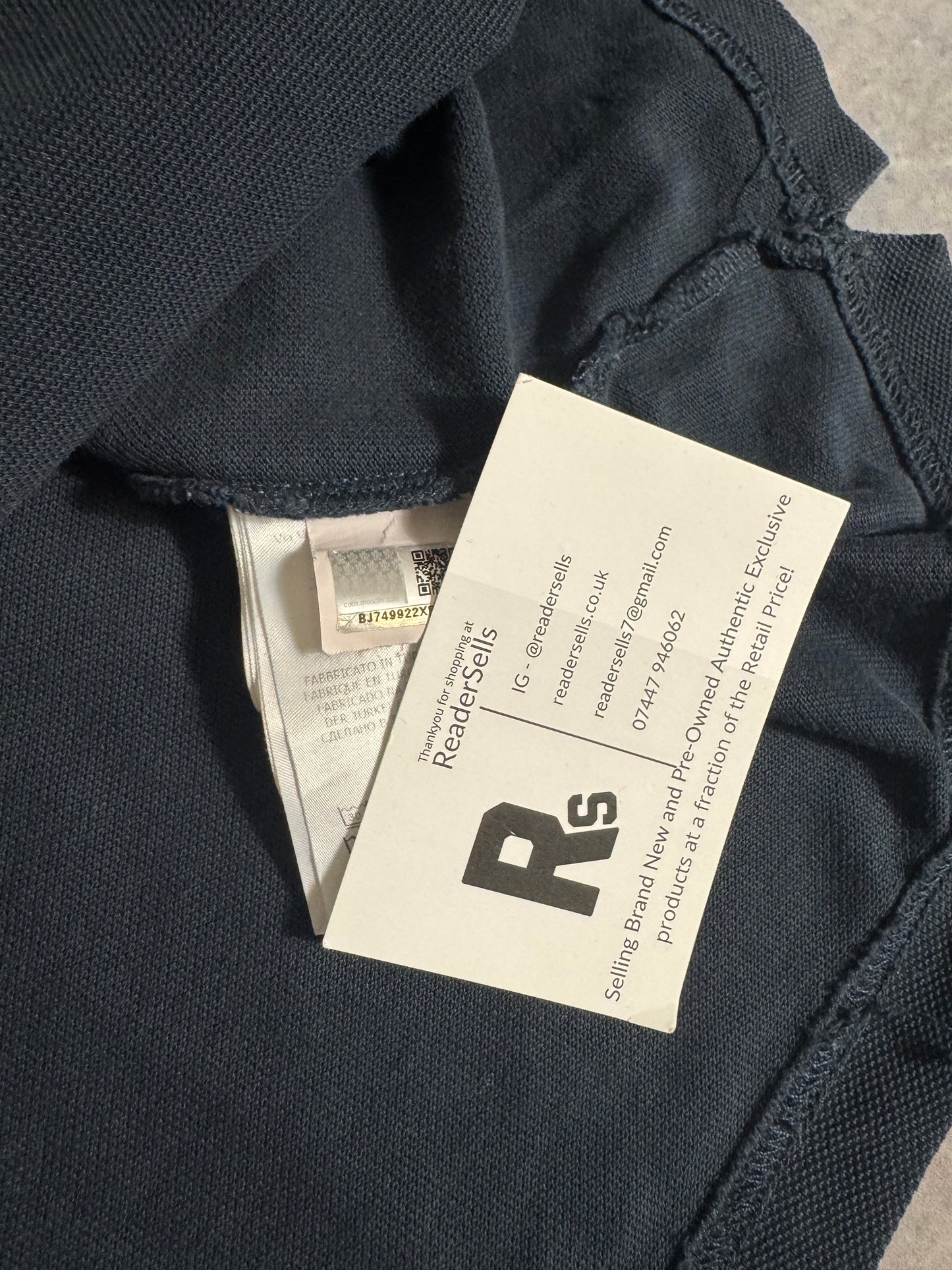 Moncler Longsleeve Polo Shirt Navy Medium