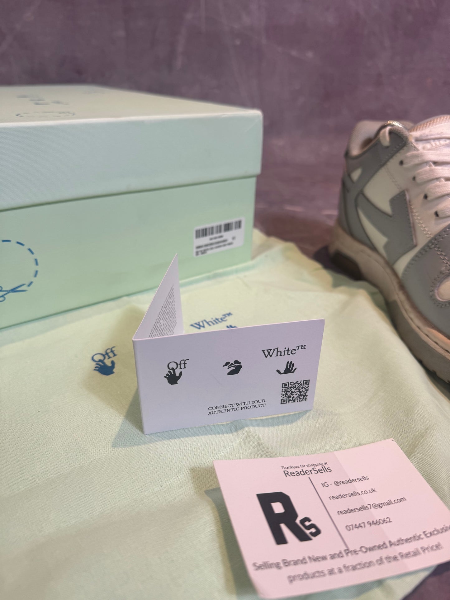 Off White Out of Office Grey UK 7