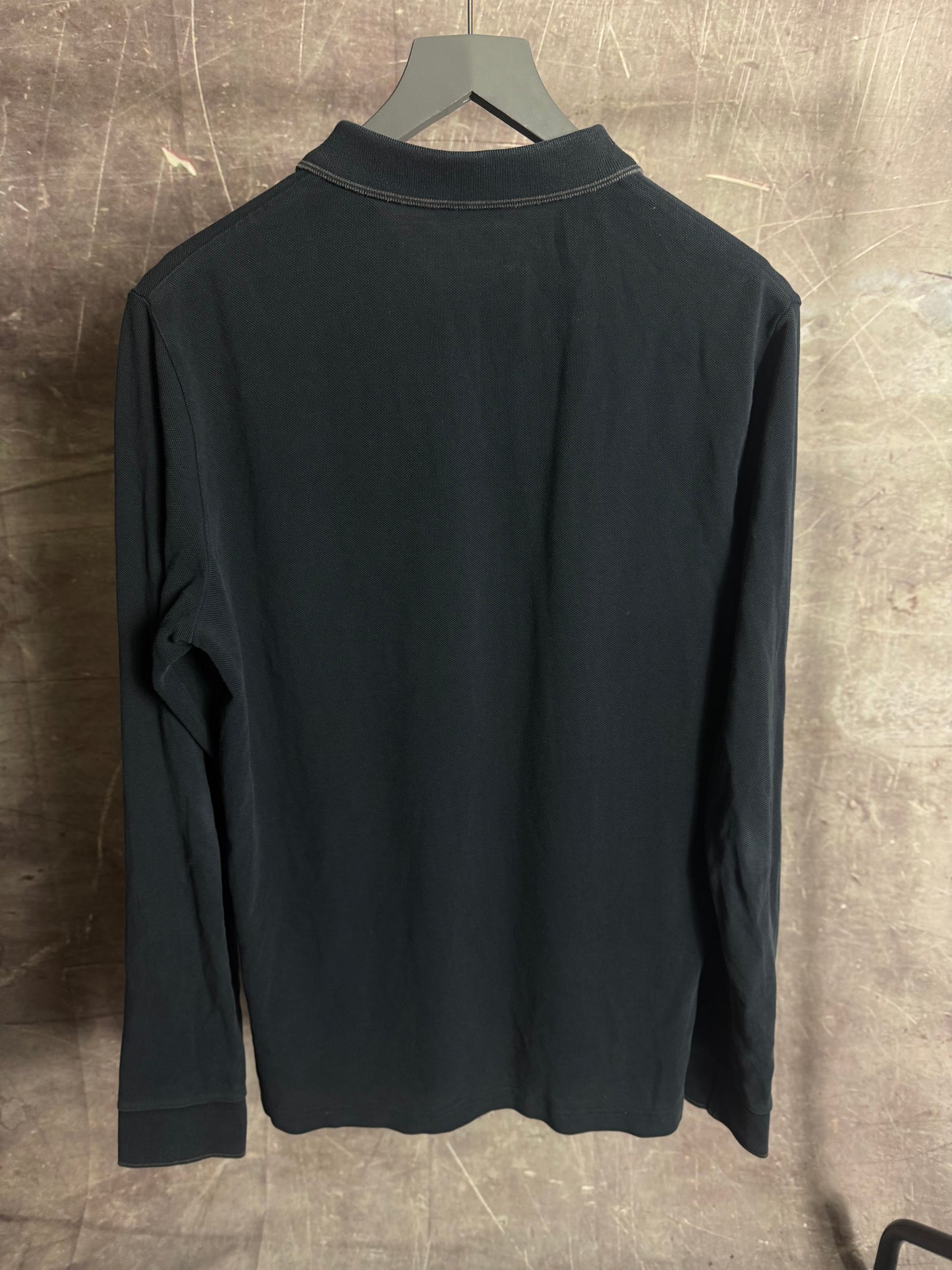 Moncler Longsleeve Polo Shirt Navy Medium