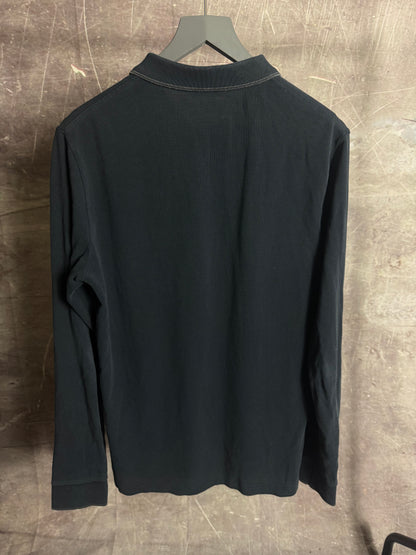 Moncler Longsleeve Polo Shirt Navy Medium