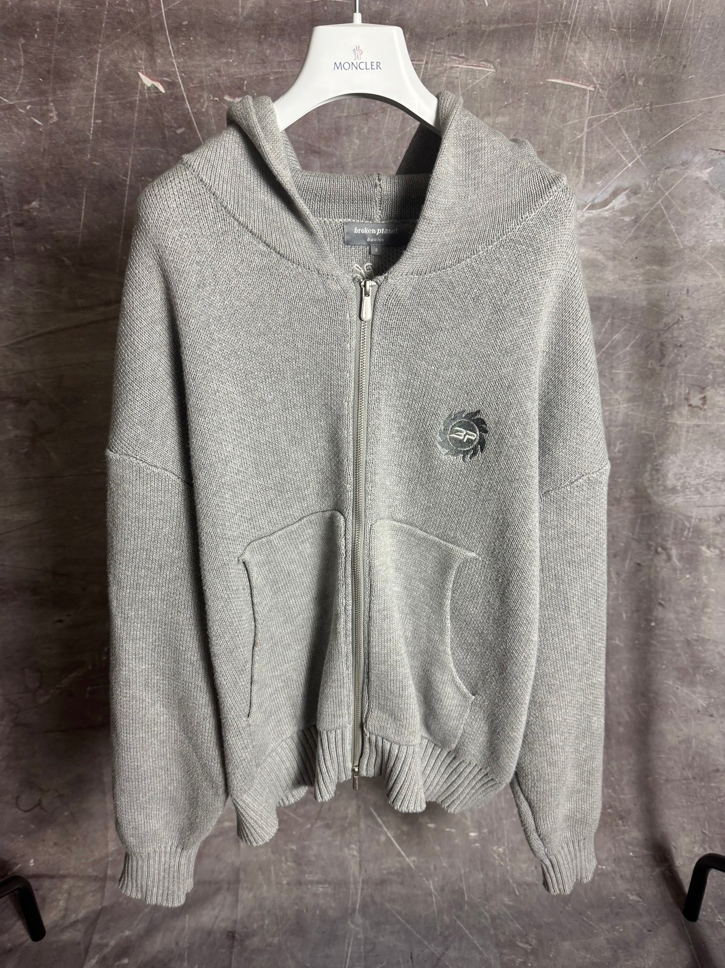Broken Planet Oversized Cardigan Grey Small