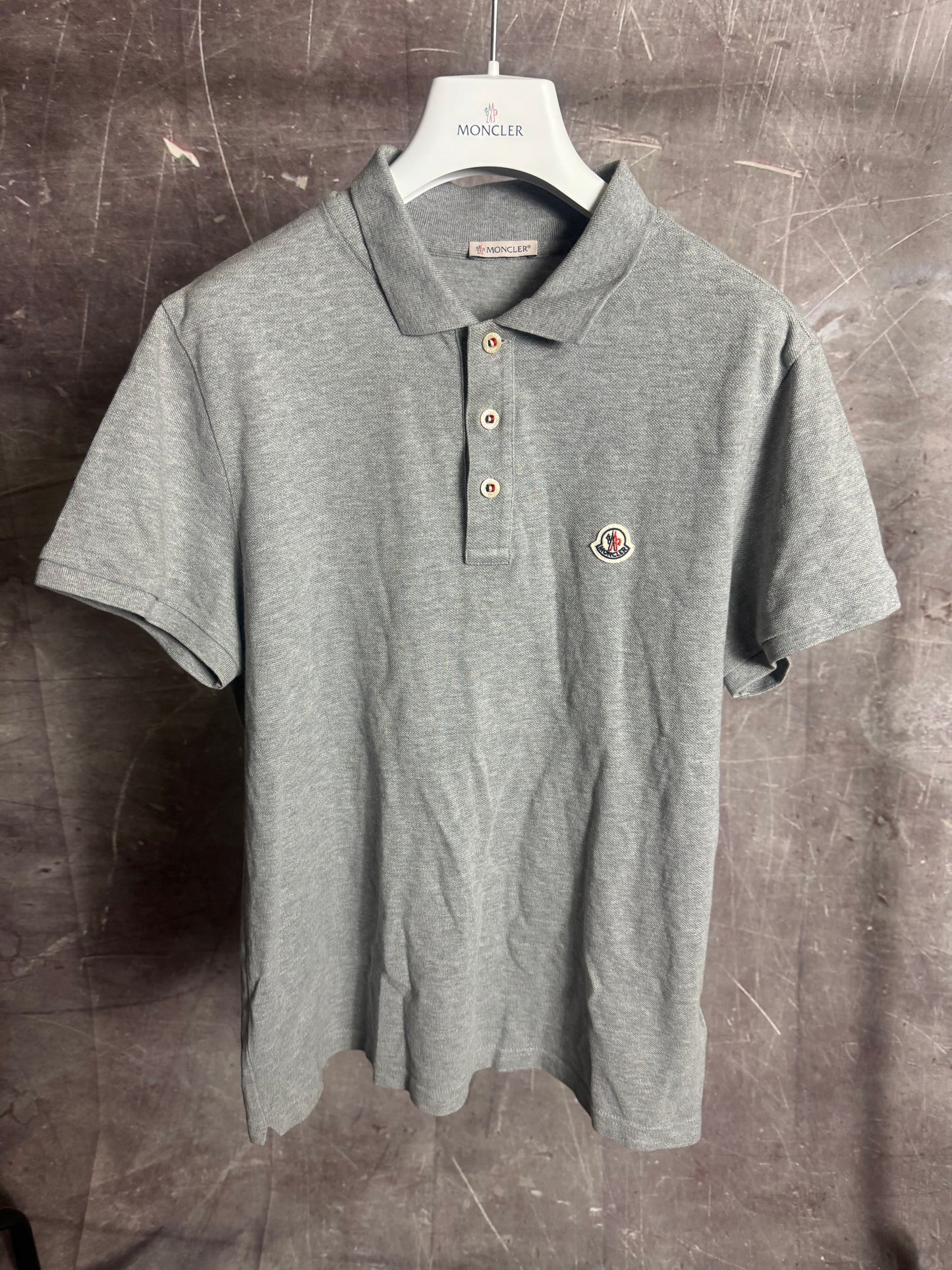 Moncler Polo Shirt Grey Medium