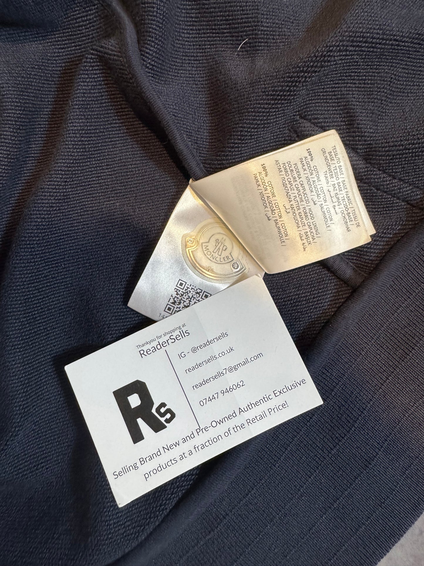 Moncler Maglia Hoodie Navy Small