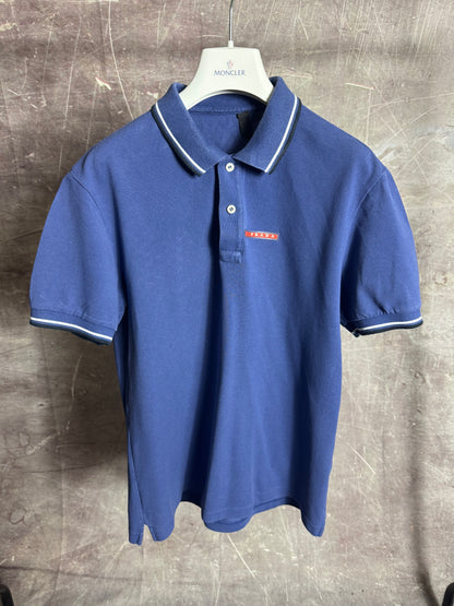 Prada Polo Shirt Royal Blue Medium