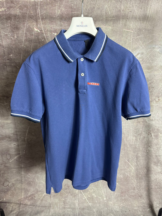 Prada Polo Shirt Royal Blue Medium