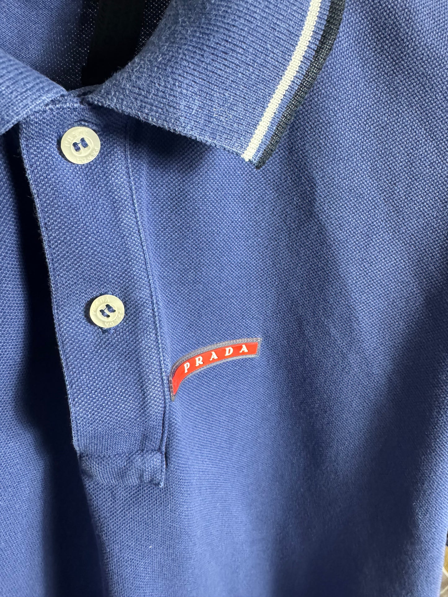Prada Polo Shirt Royal Blue Medium