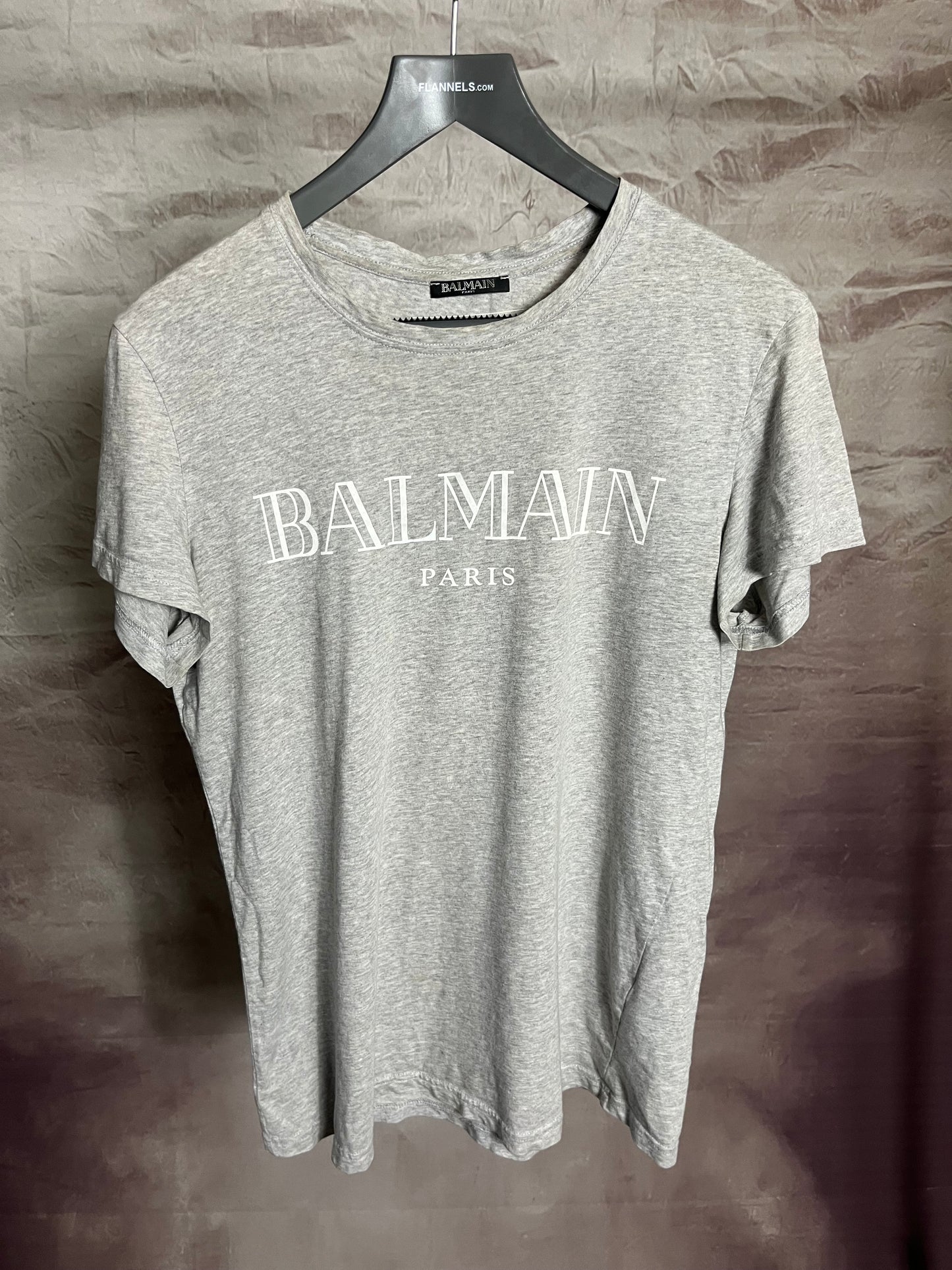 Balmain Print T-Shirt Grey Medium