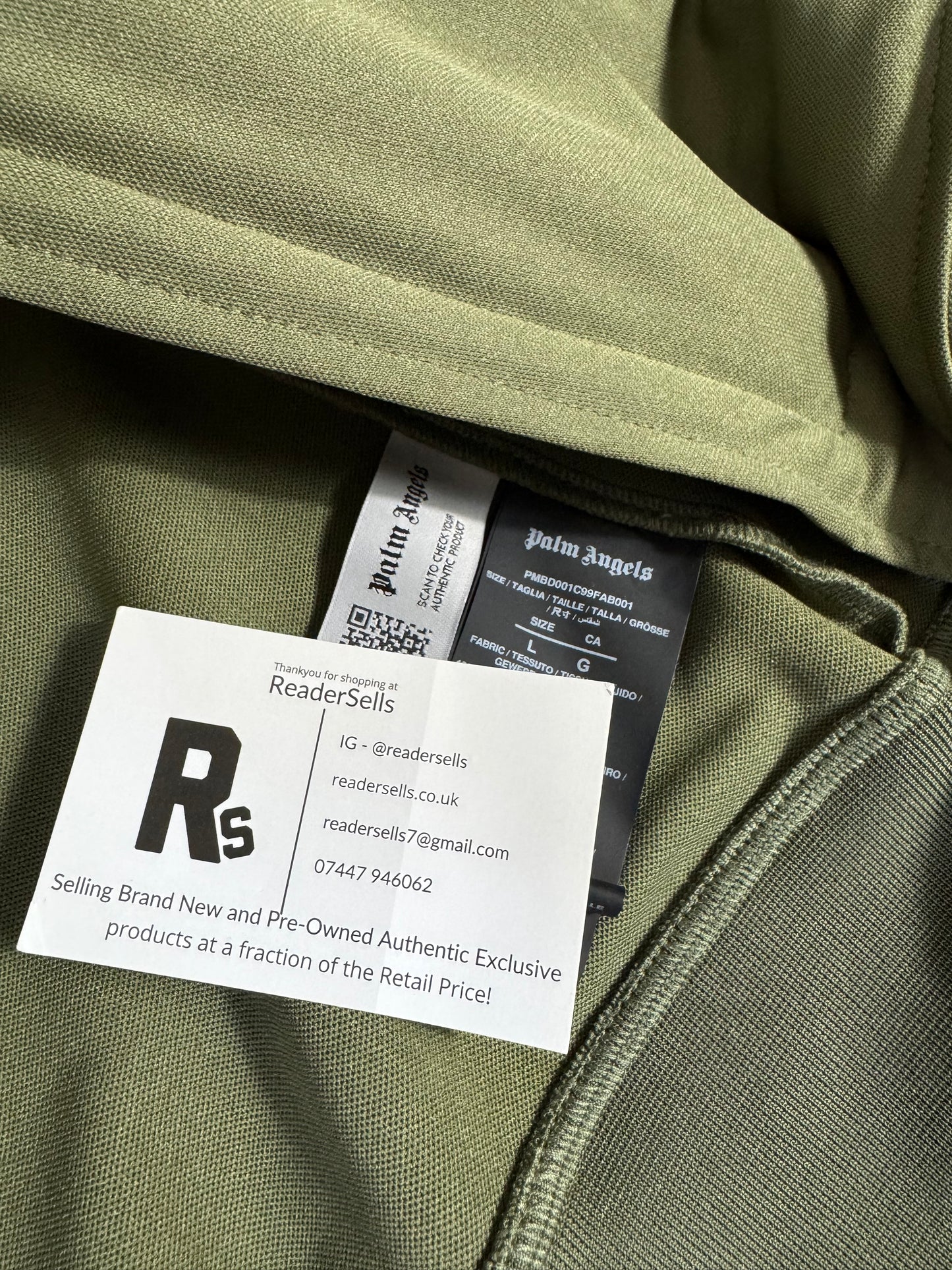 Palm Angels Track Jacket Khaki Medium