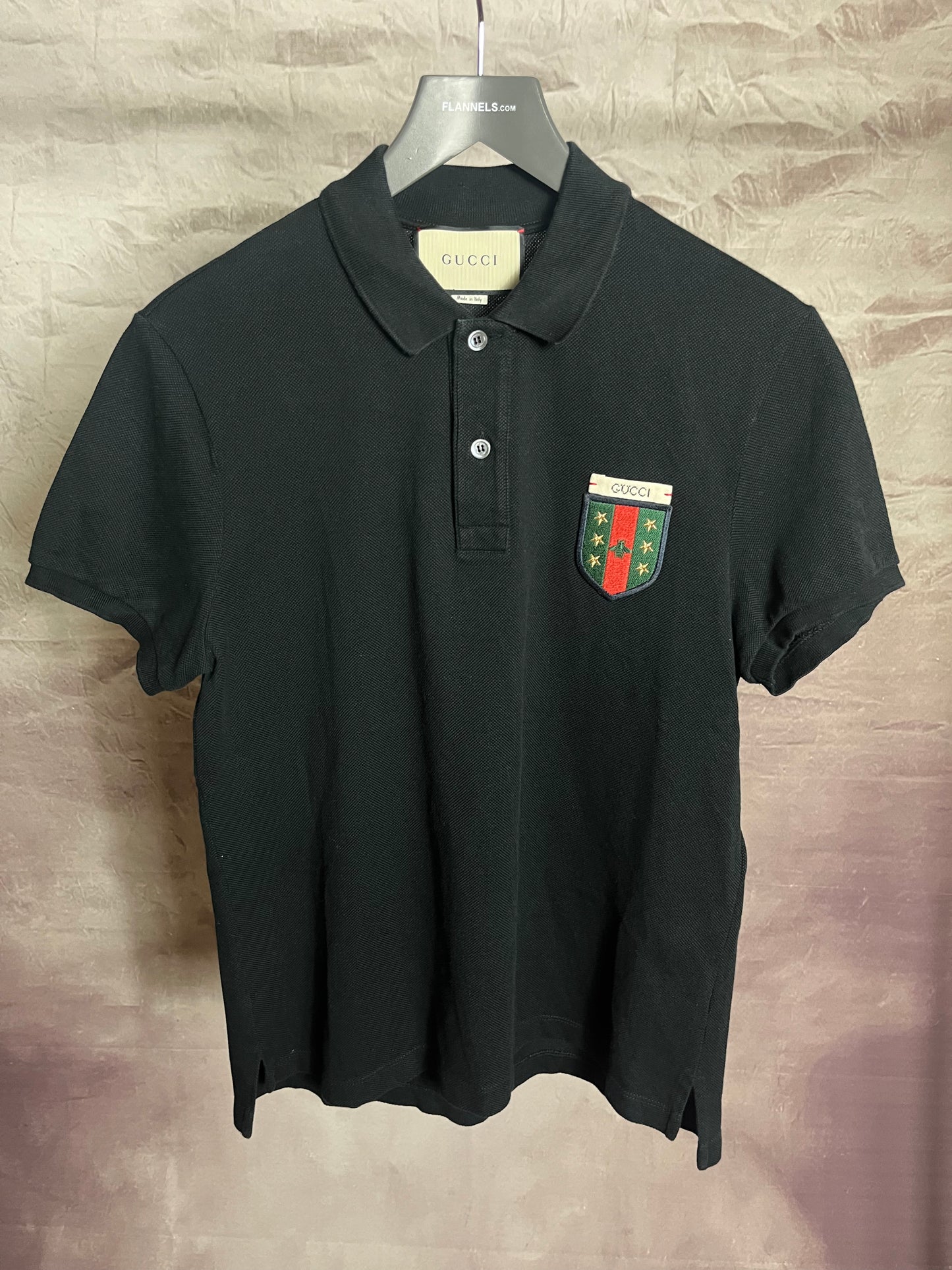 Gucci Shield Polo Shirt Black Small