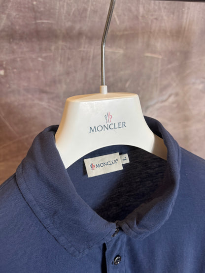 Moncler Polo Shirt Navy Blue Large