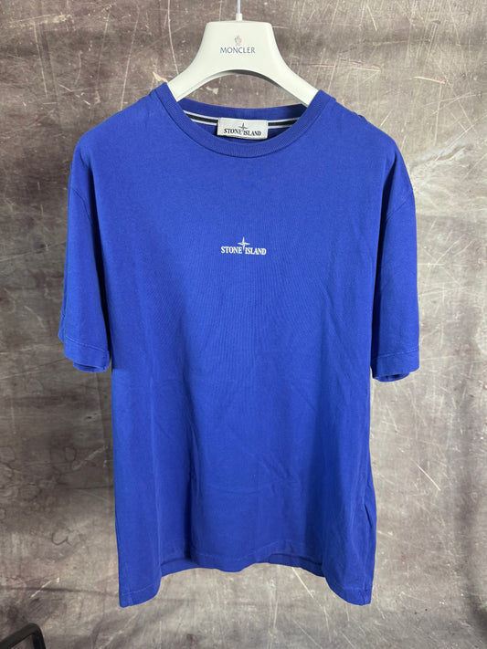 Stone Island Print T-Shirt Royal Blue Medium