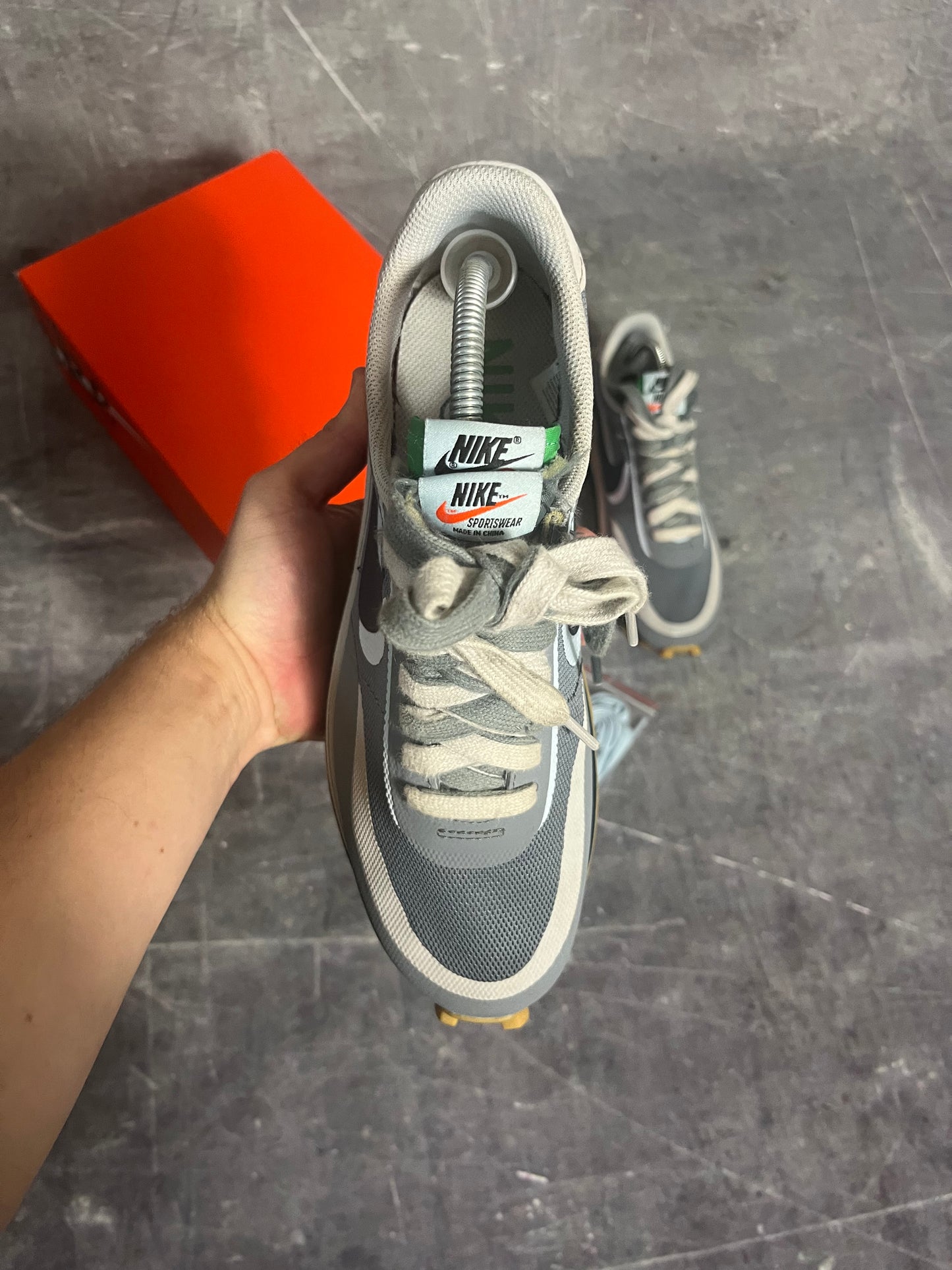 Nike Sacai Vaporwaffle Grey UK 7