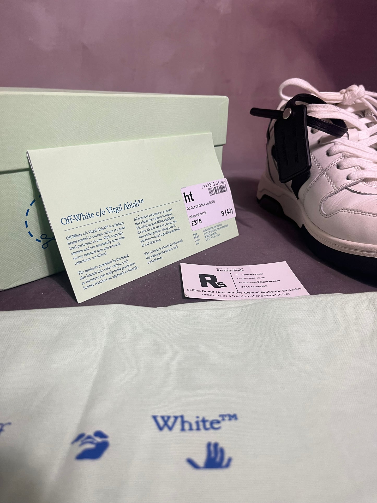 Off White ‘Out of Office’ Trainers White UK 9