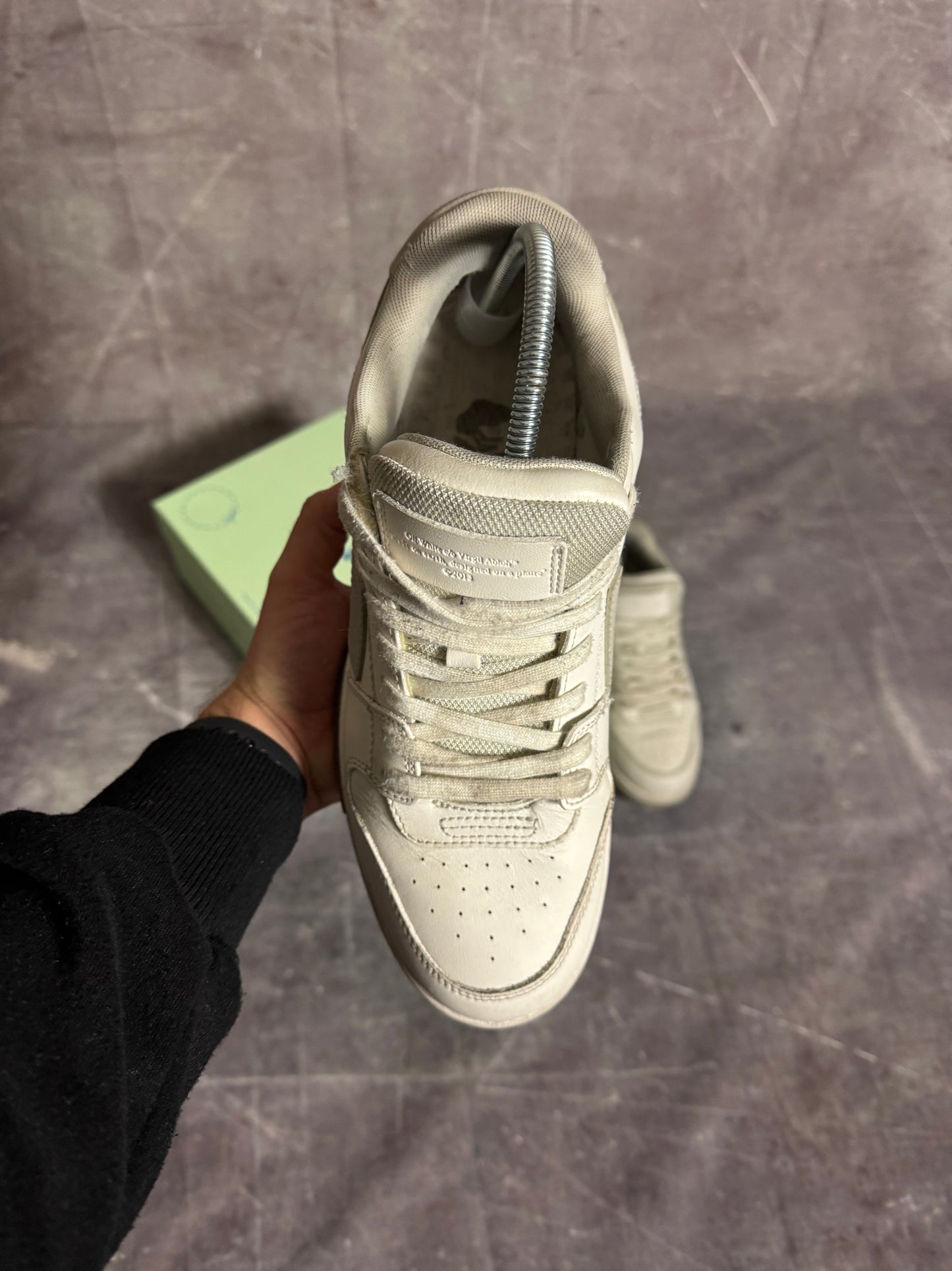 Off White Out of Office Trainers Grey White UK 9