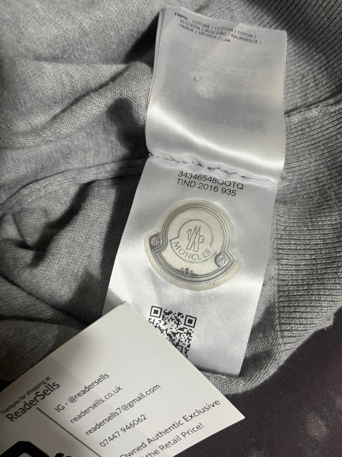 Moncler Maglia Tricot Crewneck Grey Extra Small