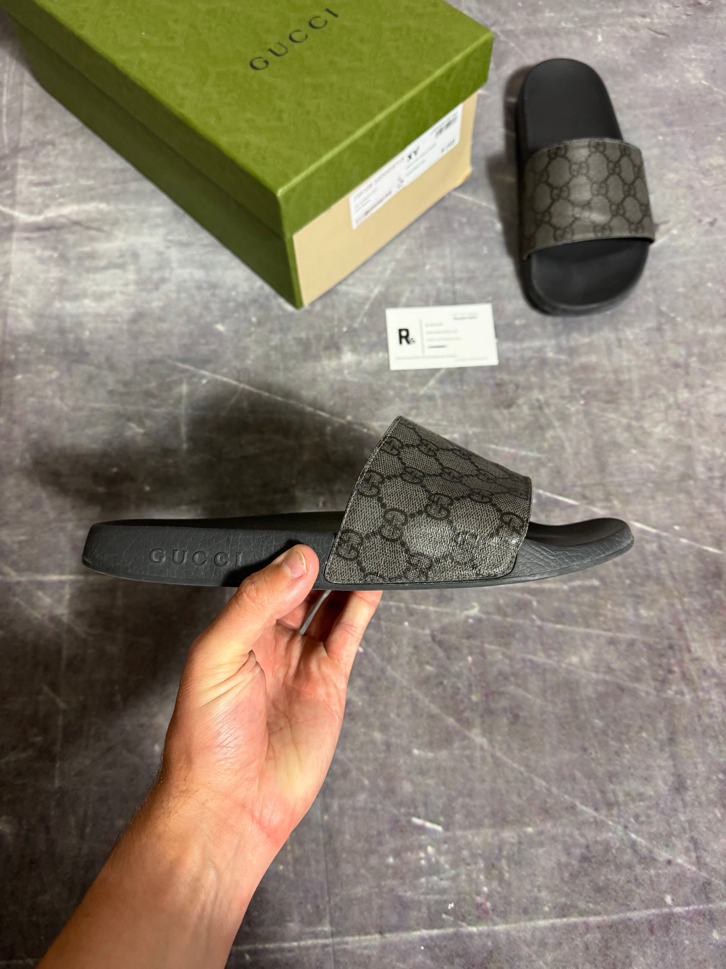 Gucci GG Supreme Sliders UK 8