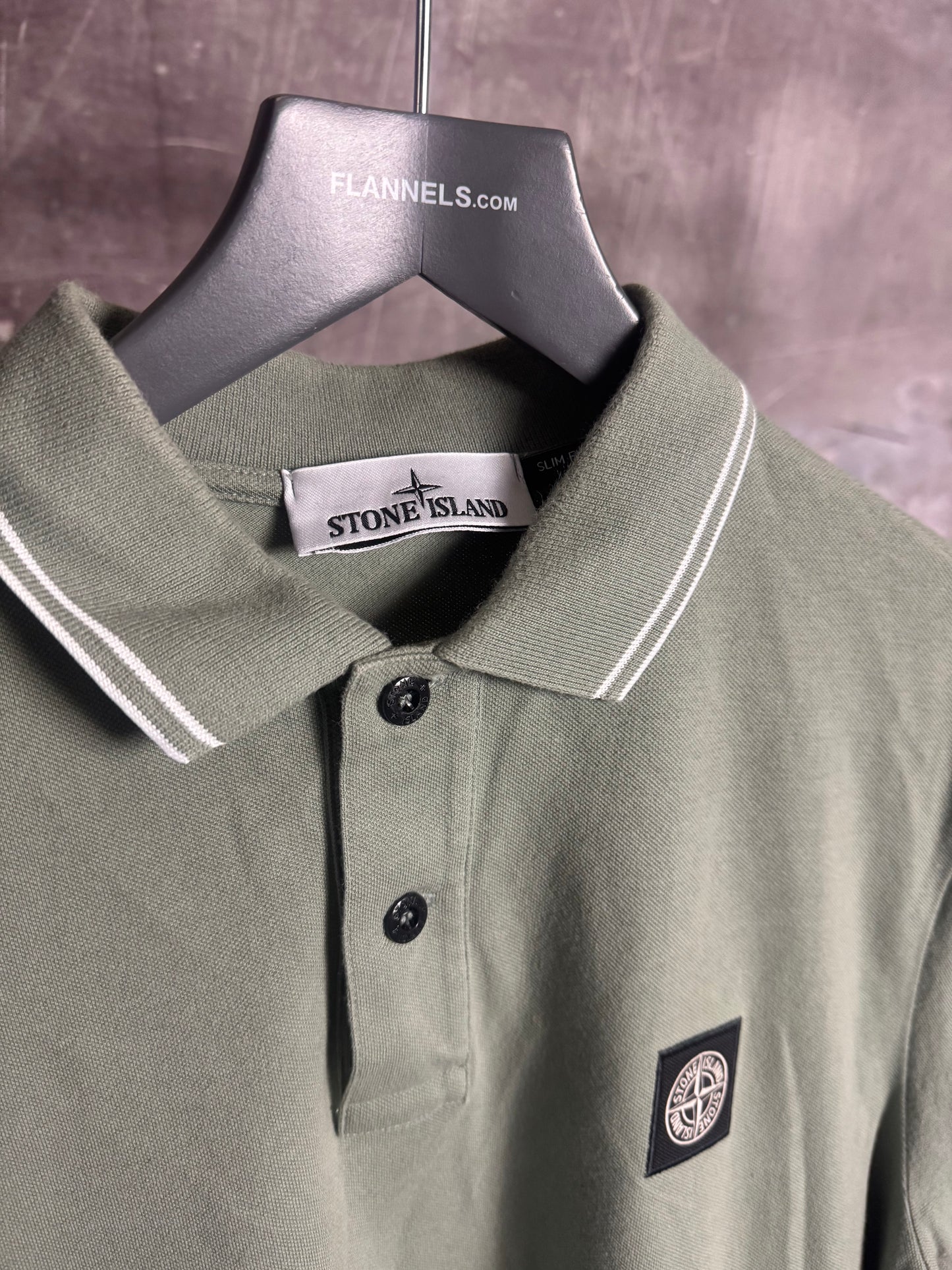 Stone Island Polo Shirt Khaki Large