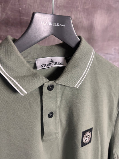 Stone Island Polo Shirt Khaki Large