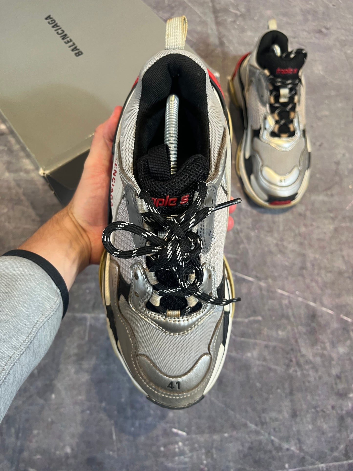 Balenciaga Triple S Silver UK 7