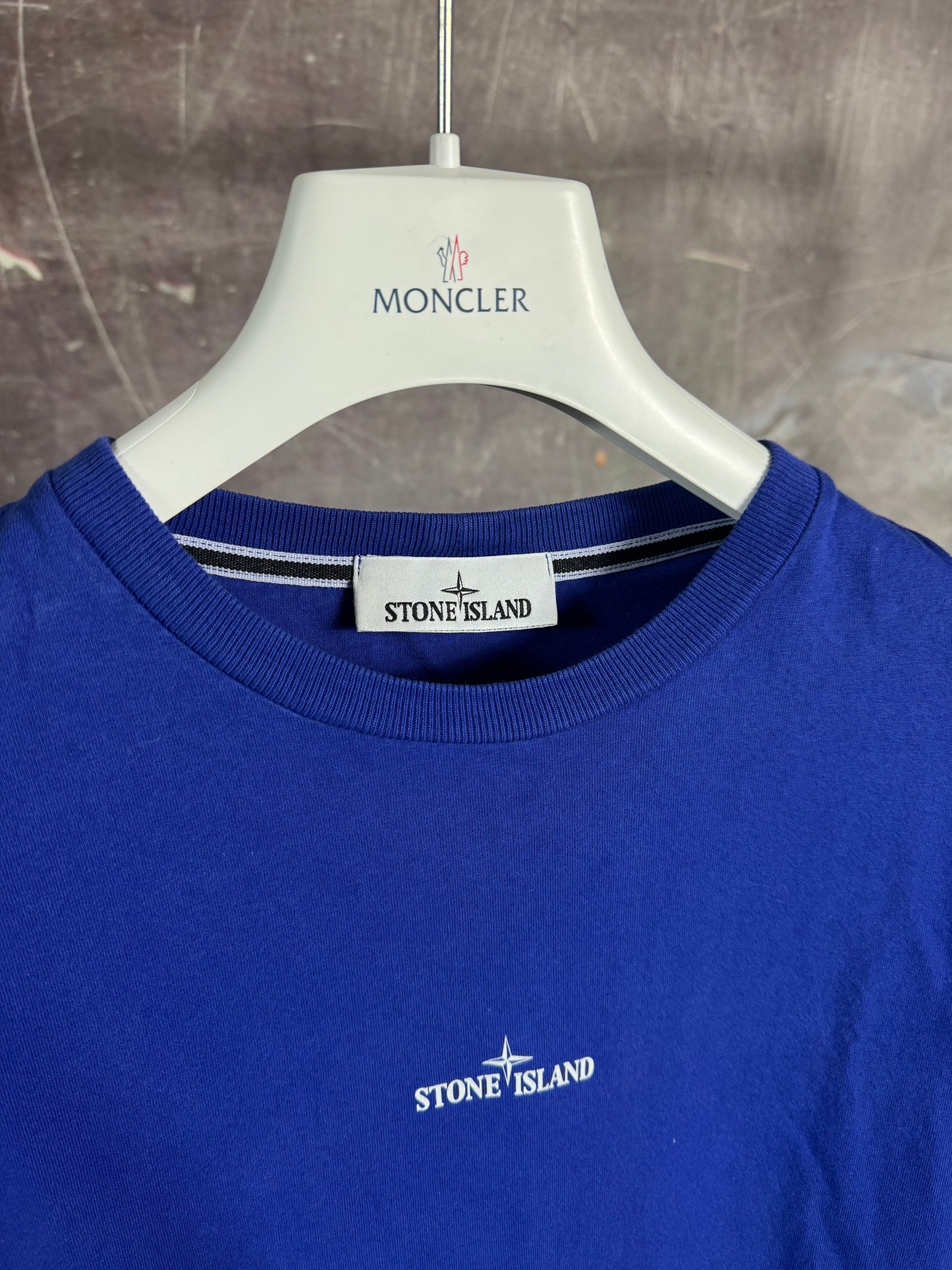 Stone Island Print T-Shirt Royal Blue Medium