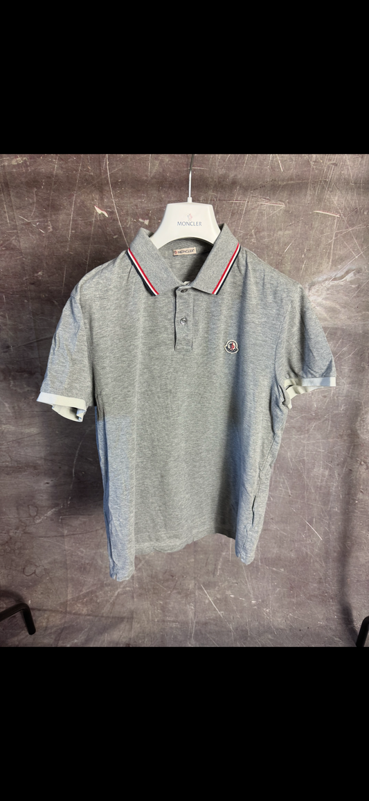Moncler Polo Shirt Grey Small