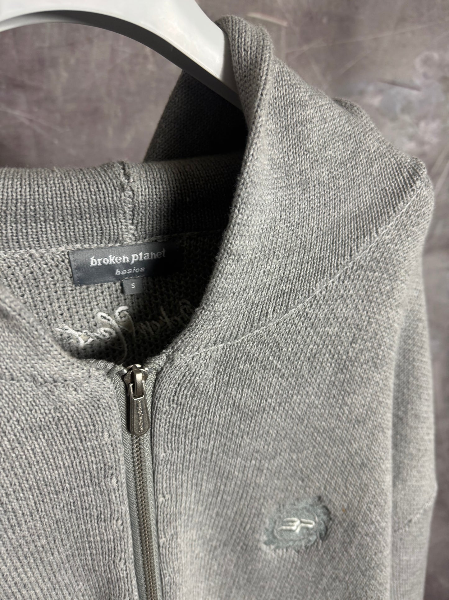 Broken Planet Oversized Cardigan Grey Small