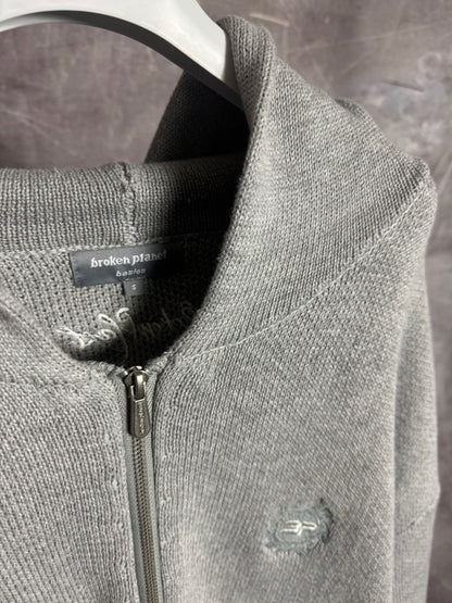 Broken Planet Oversized Cardigan Grey Small