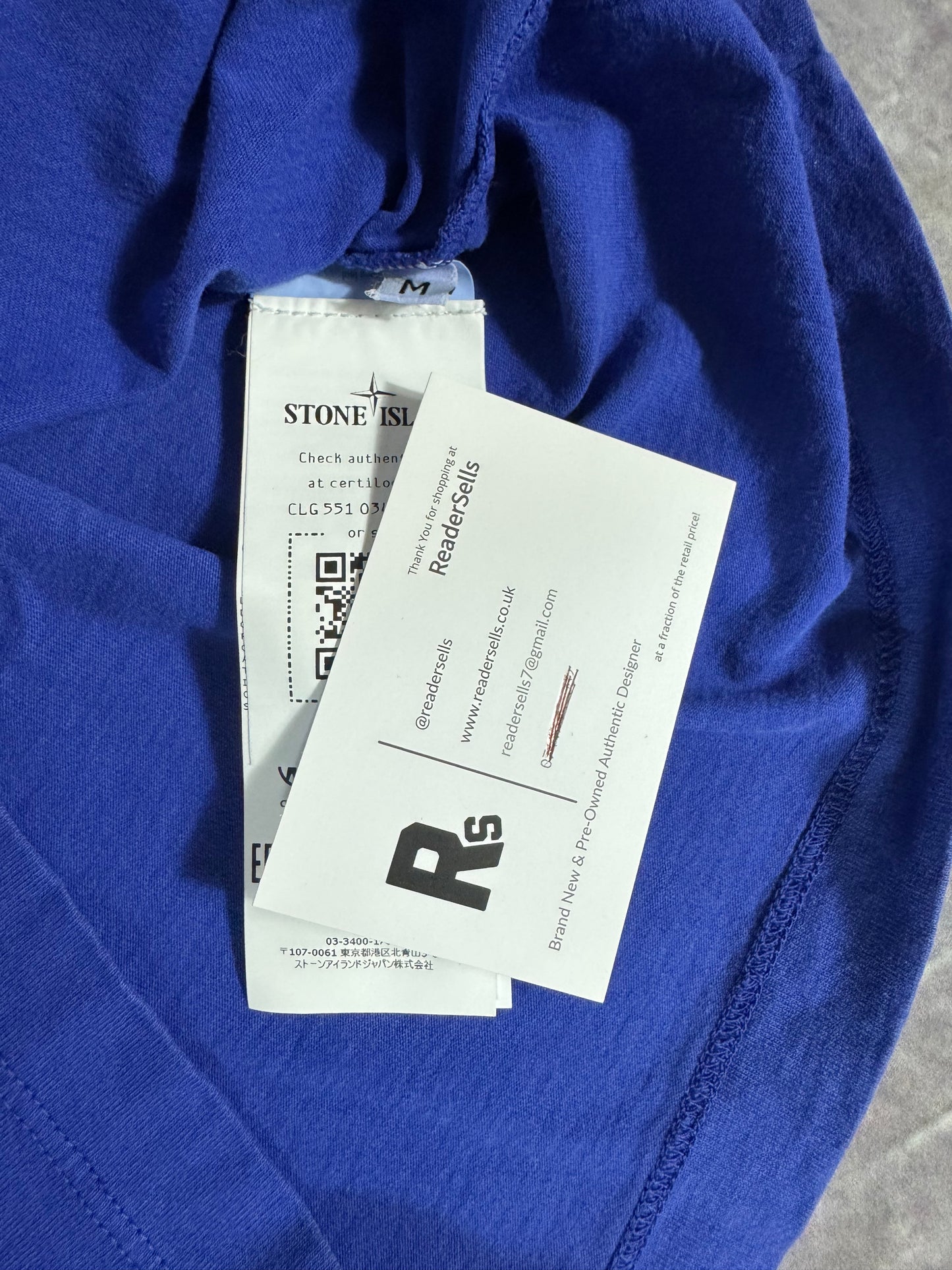 Stone Island Print T-Shirt Royal Blue Medium