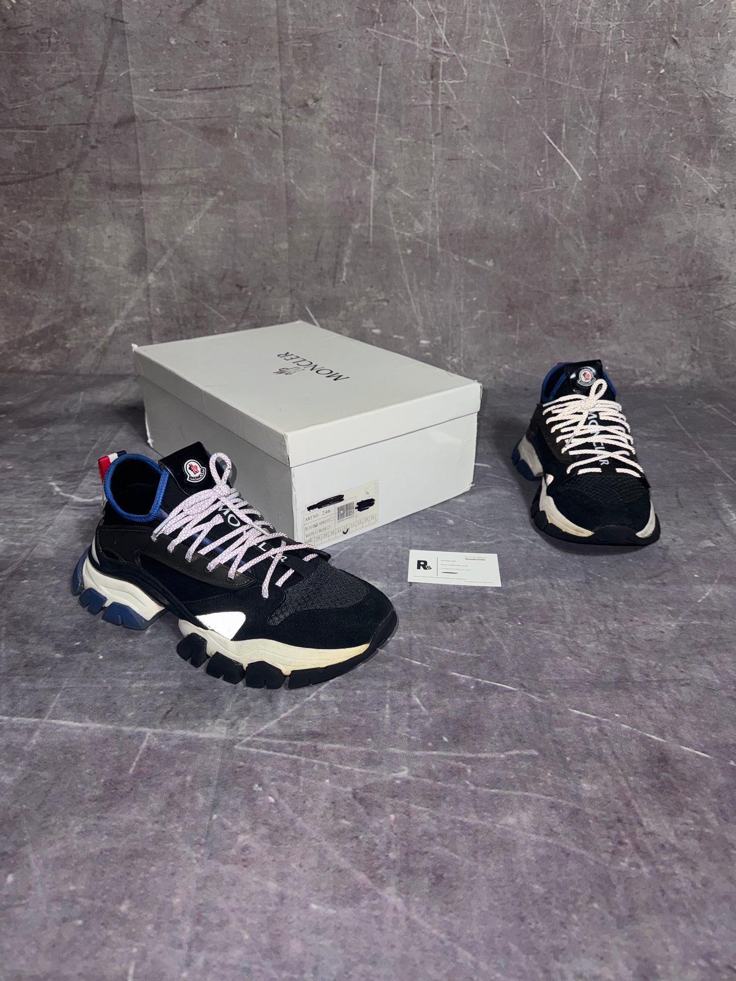 Moncler Trevor Scarpa Trainers Blue/White UK 8