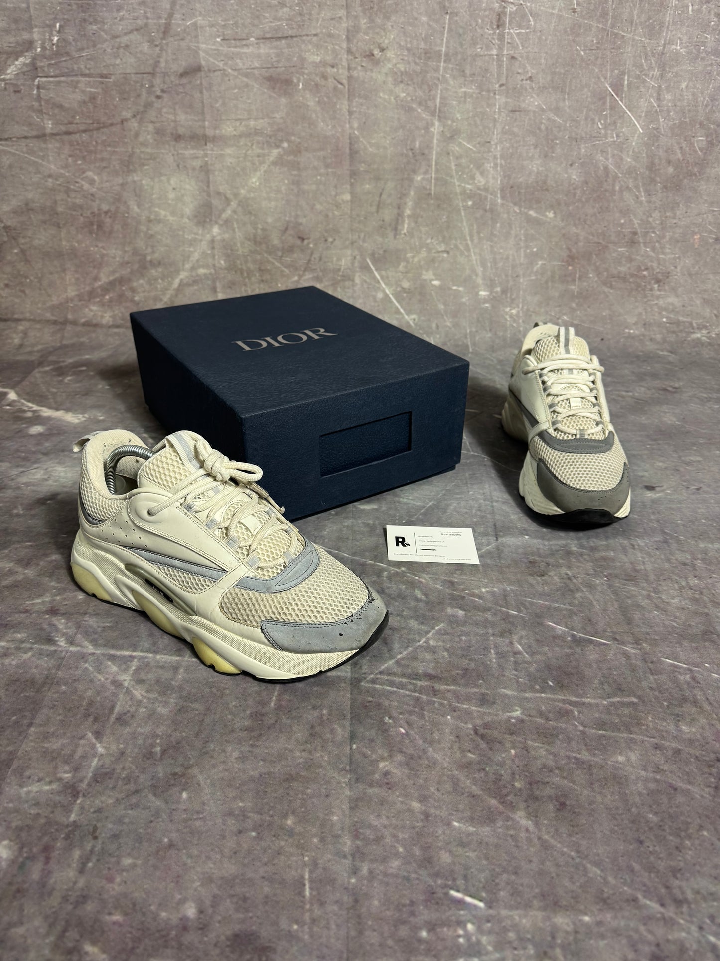 Dior B22 Trainers White/Grey UK 8.5