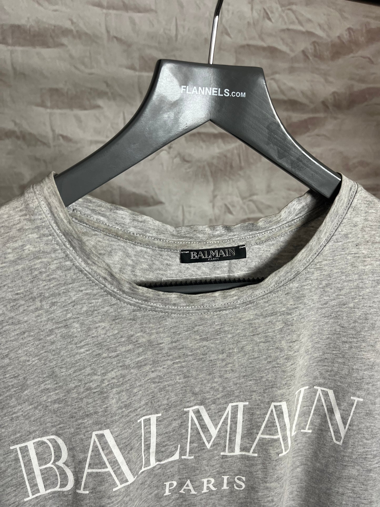 Balmain Print T-Shirt Grey Medium