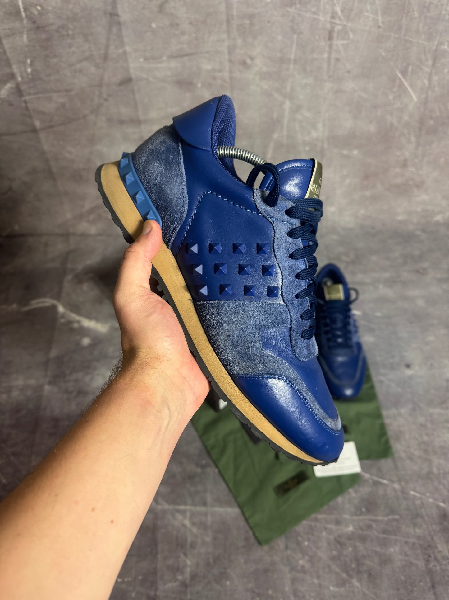 Valentino Garavani Rockrunner Trainers Blue UK 9