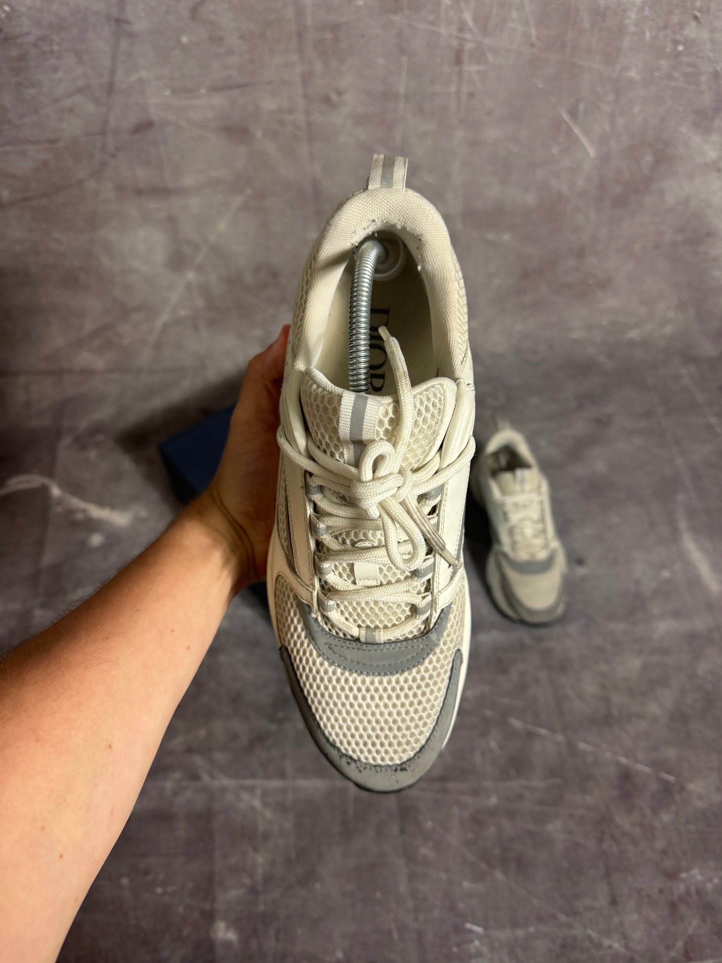 Dior B22 Trainers White/Grey UK 8.5