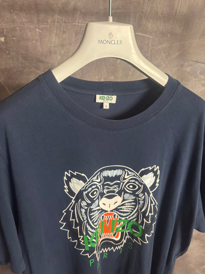 Kenzo Tiger Print T-Shirt Navy Large