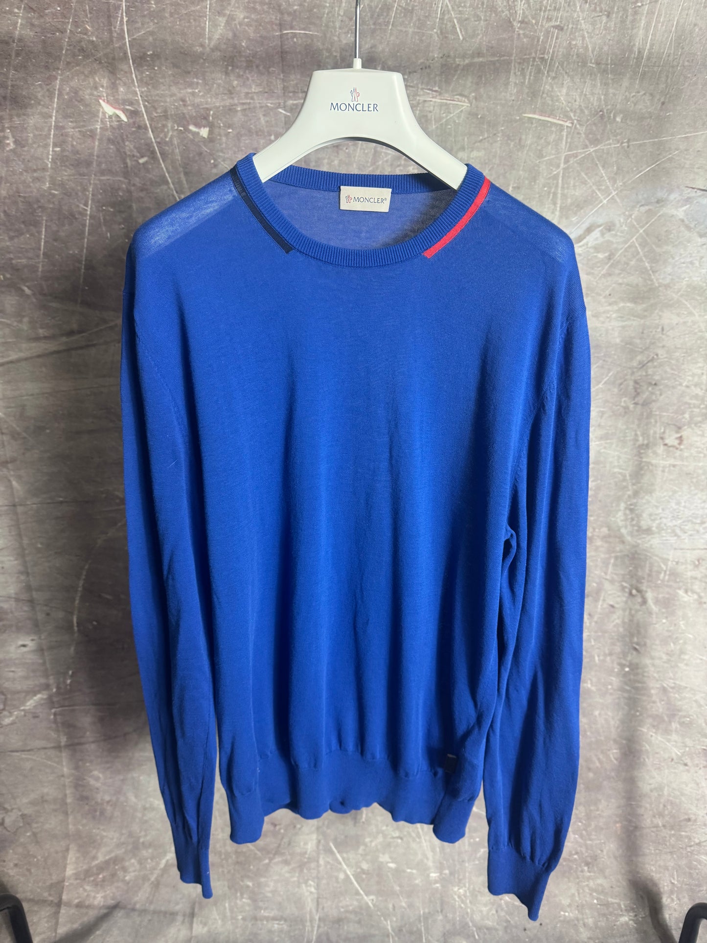Moncler Knitted Sweater Royal Blue Small