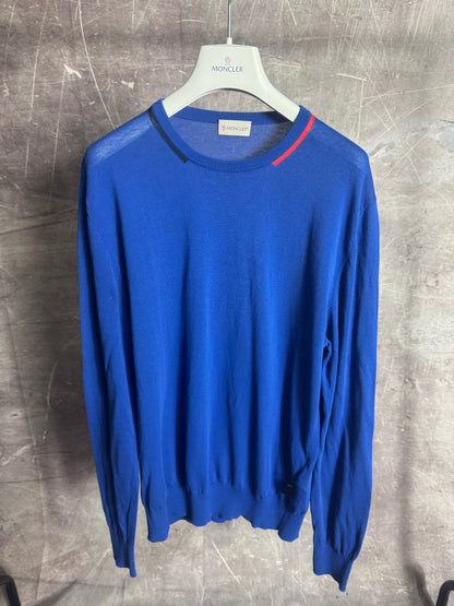 Moncler Knitted Sweater Royal Blue Small